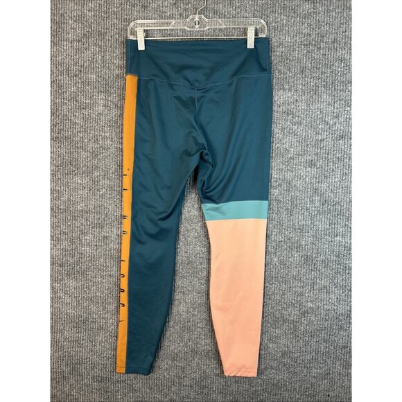 Nike Dri Fit Womens Activewear Ankle Leggings Size Large Multi Color Spell Out - Picture 2 of 8